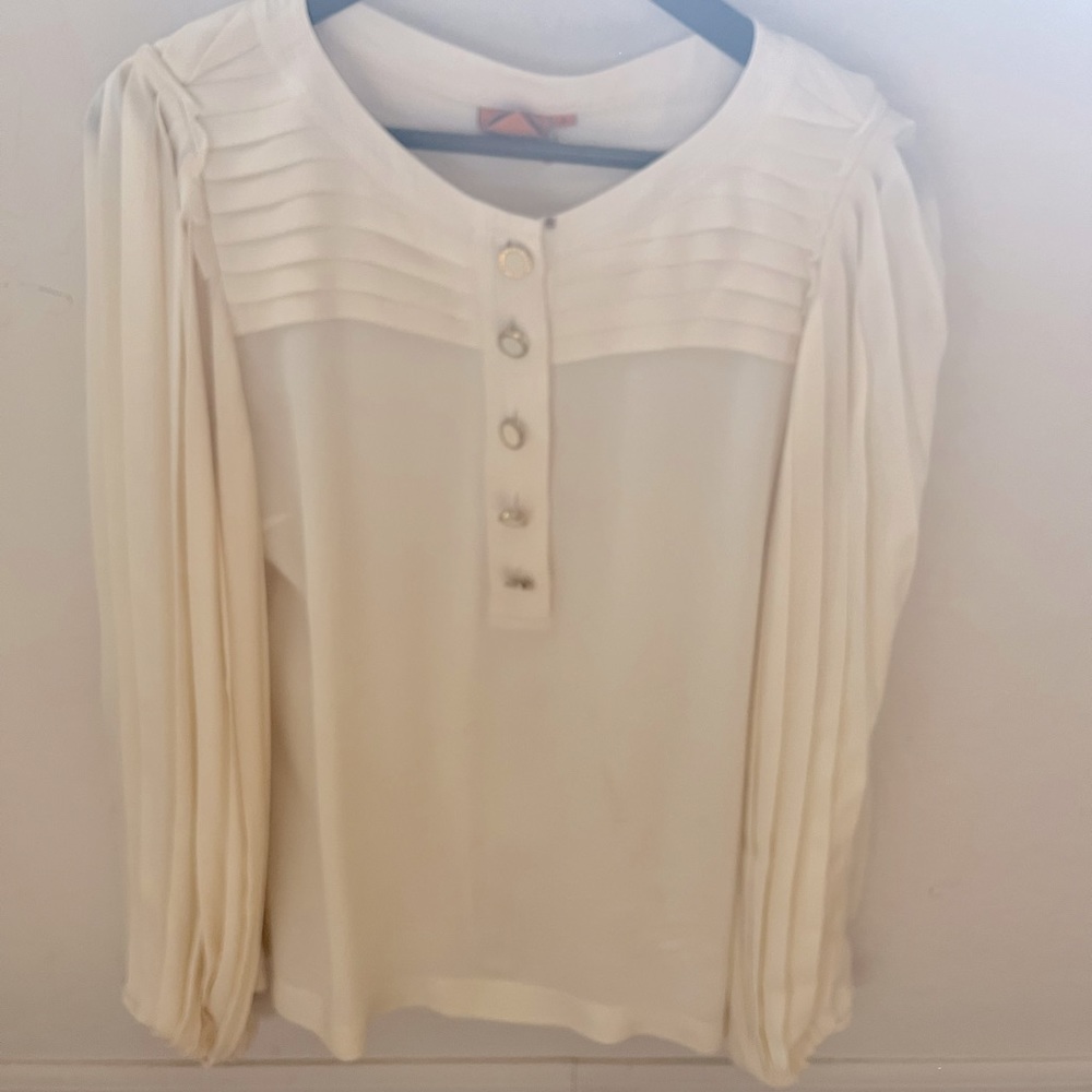 Tory Burch silk balloon sleeve top